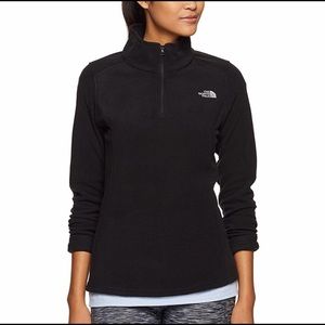 The North Face black 1/4 zip fleece, large.